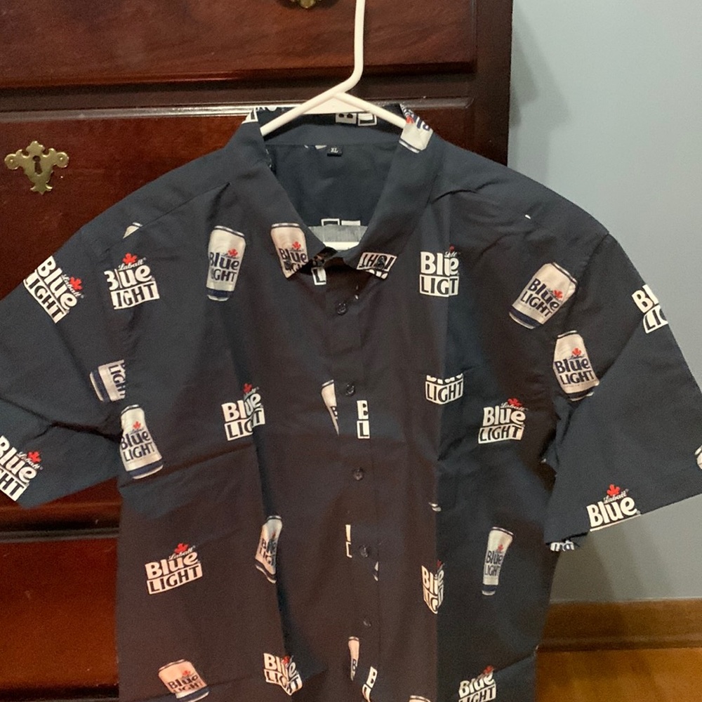 Brand new lab art blue light dress shirt short sleeve
